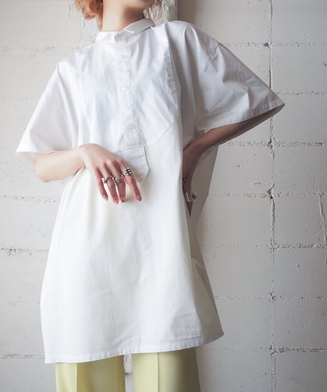Starched Bosom Short Sleeve Shirt WH