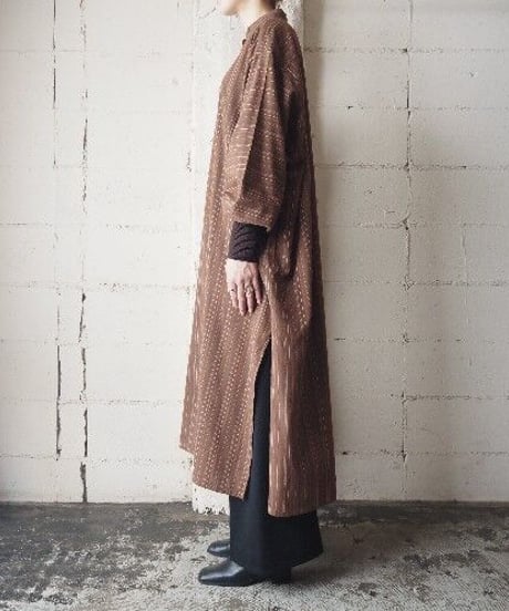 Long Rib Stripe Shirt Dress BR