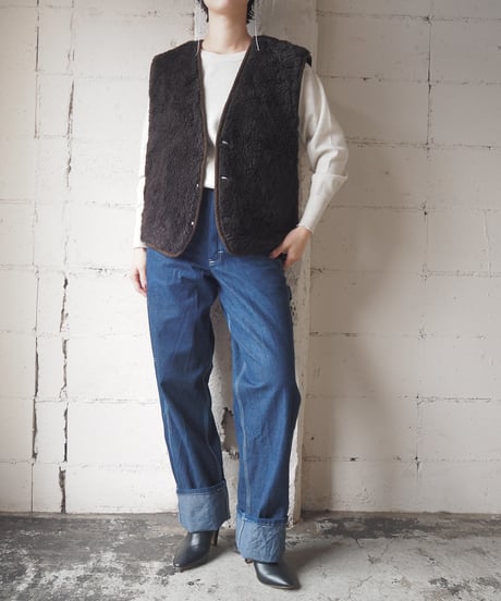KENZO Jeans Boa Lining Denim Vest NV DBR