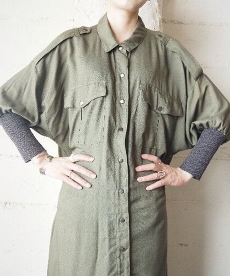 Long Rib Shirt Dress KA