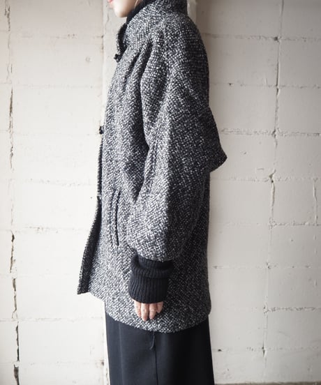 Long Rib Cuff Coat BKWH