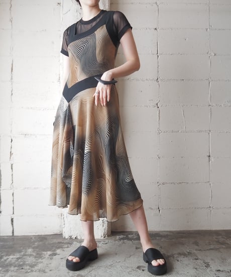 Drape Design Pattern Dress BRBK