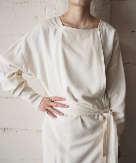Long  Rib Wrap Silk Dress  IV
