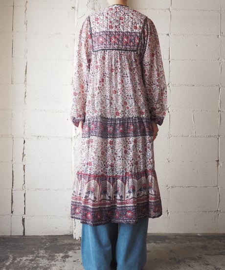 1970's Vintage Indian Cotton Dress PUR