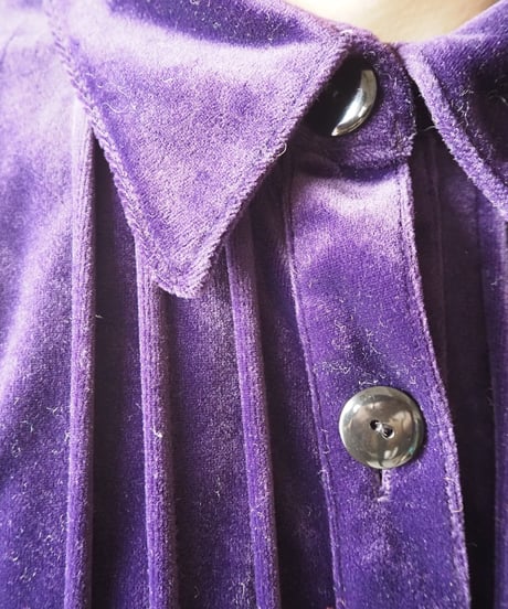 Velour Shirt Dress PUR
