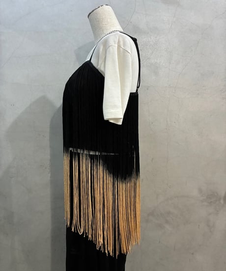Two Tone Fringe Bustier BKBE