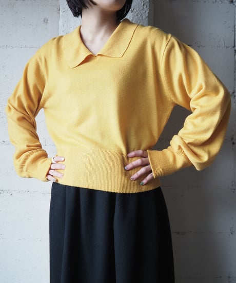 Ribbon Design Polo Knit YE