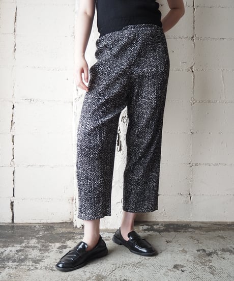 PLEATS PLEASE ISSEY MIYAKE Pattern Pleated Pants BK GR WH