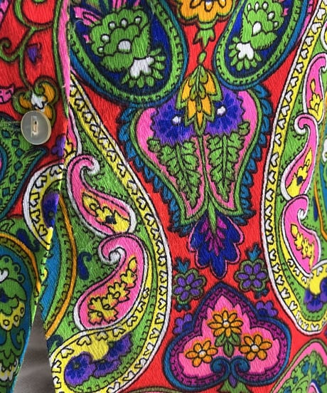 Psychedelic Pattern Frill No Sleeve Blouse REGN