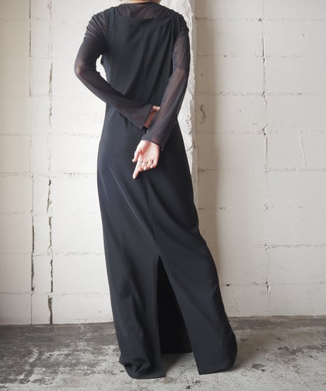 Spandex  Back Slit N/S Dress BK