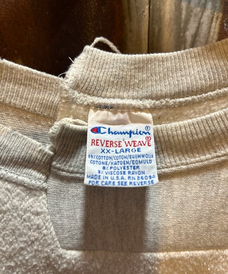 Champion REVERSE WEAVE Remake Switching Sweat GR WH