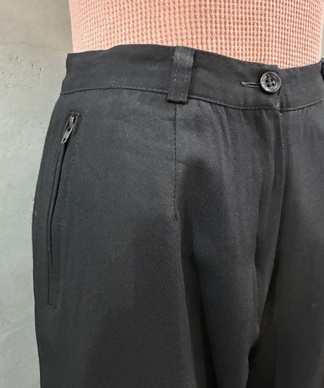 Italy Zip Pockets Pants BK