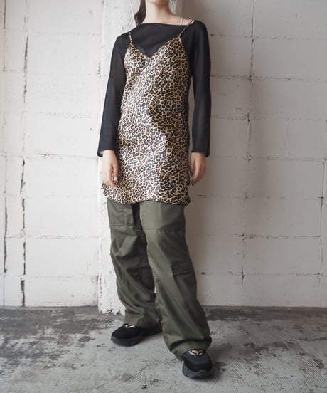 Leopard Pattern Satin Camisole BEBR