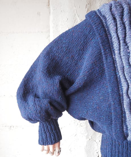 Bat Wing Sleeve Bicolor Cardigan PURNV