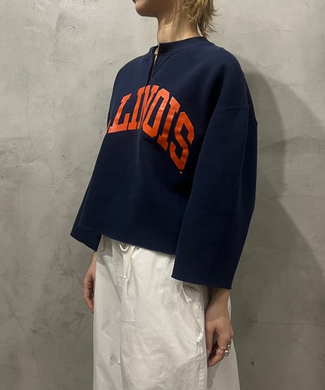 Remake "ILLINOIS" Print Cut Off Sweat NVOR