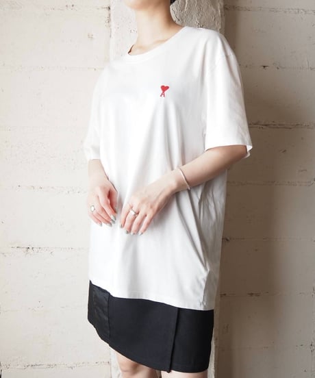 AMI PARIS Logo Embroidery Tee WH