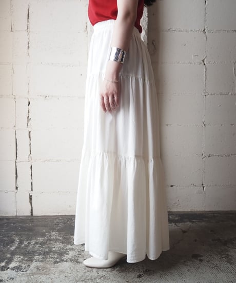 1980's Tiered Long Skirt  WH