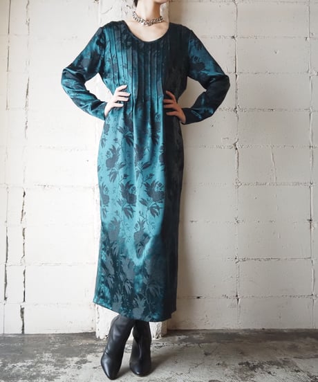Shadow Flower Pleated Front Dress GN