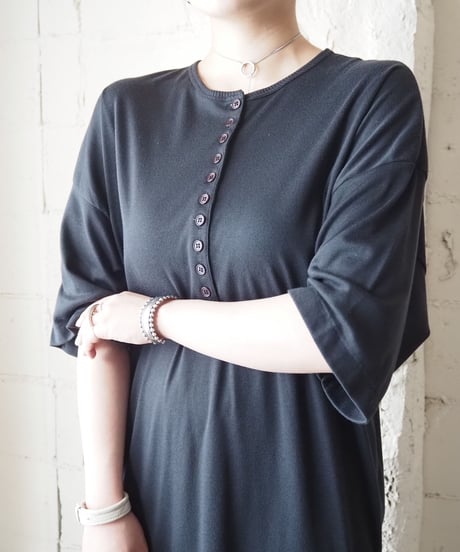 Many Button Cutsewn Dress BK