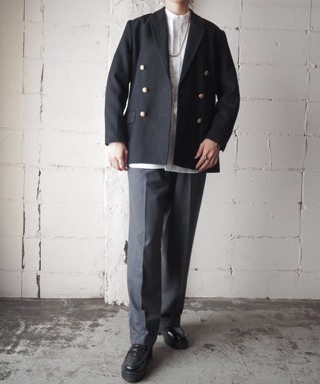 Double Breasted Wool Jacket BK