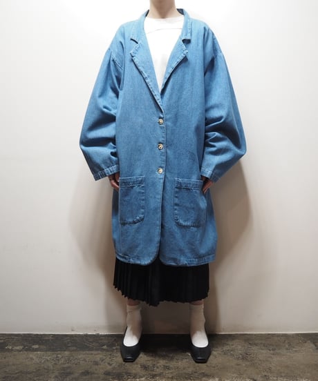 Denim Long Jacket BL