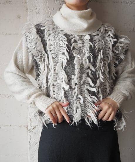 1980's Layed Design Shaggy Sweater IV GR
