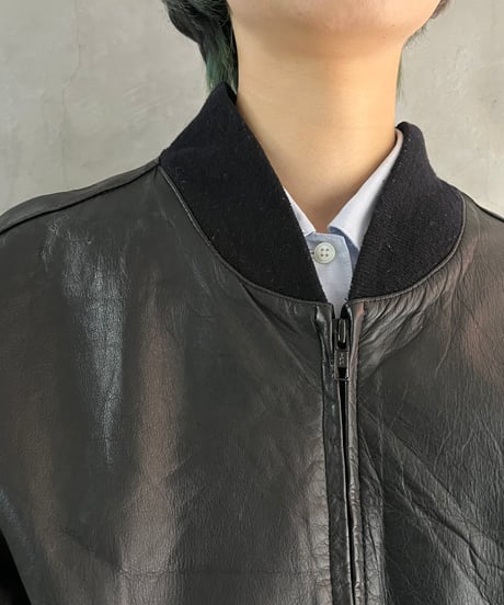 Leather Short Blouson BK