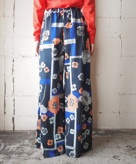1970's Flower Pattern Flared Pants ORBL