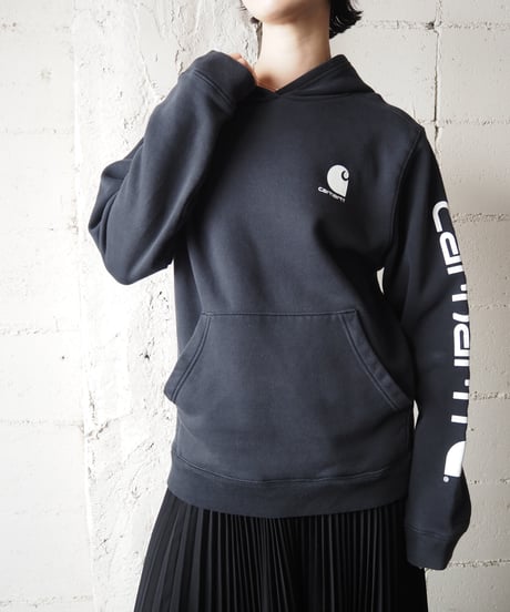 carhartt Logo Sleeve Hoodie BK