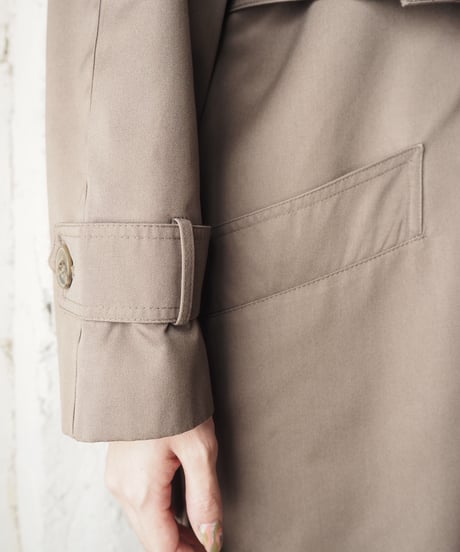 Stand Collar Pleated Coat BR