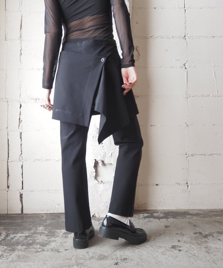 ISSEY MIYAKE Mini Skirt Layered Pants BK