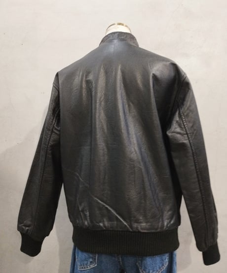 Zip Up Leather Blouson BK