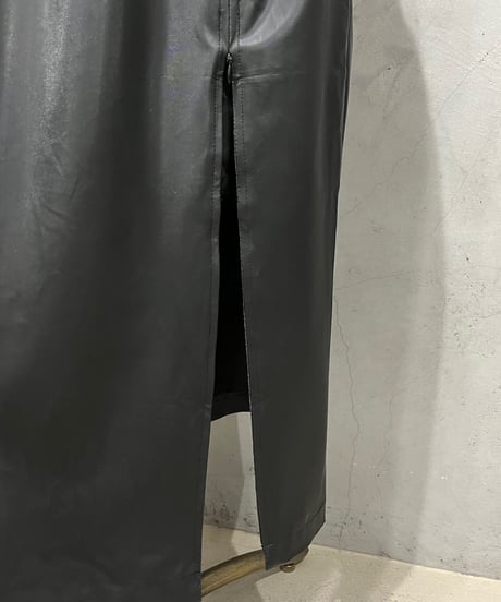 Slit Zip Design Tight Skirt BK