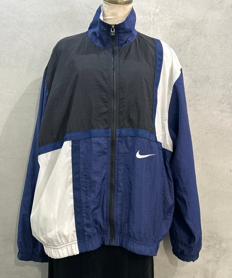 NIKE Zip Up Nylon Jacket BKBLWH