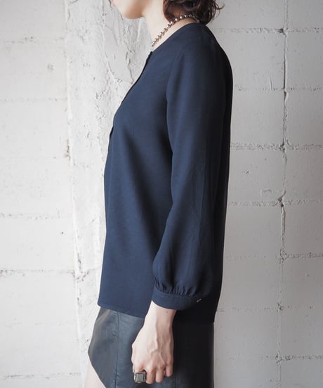 A.P.C. Crew Neck Half Button Shirt BK