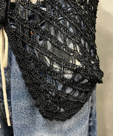 Beads×Crochet Vest BK