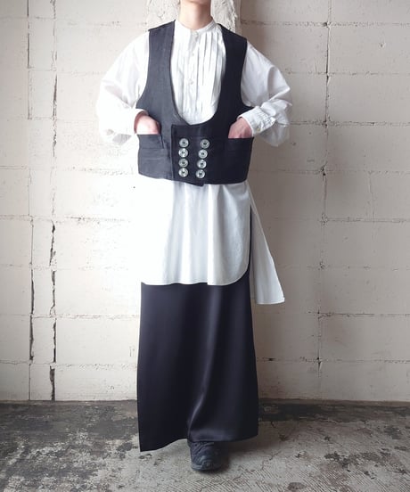 1970's Euro Cotton Twill Logger Vest BK