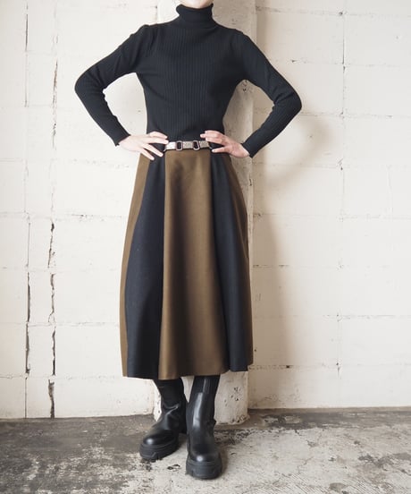 Bicolor Tyrolean Skirt BRBK