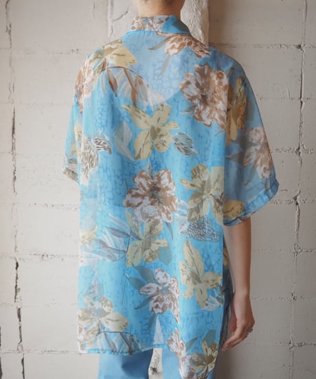 Flower Pattern Sheer Shirt LBLBEYE