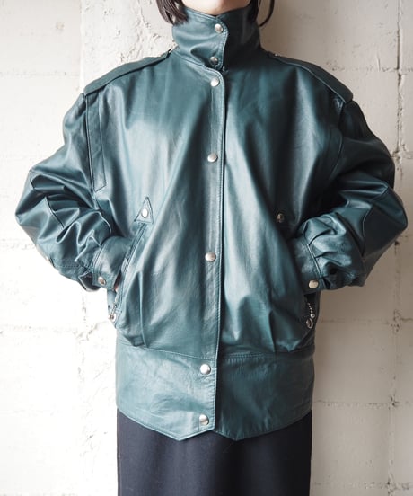 Stand Collar Leather Jacket GN