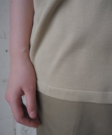 Short Sleeve Silk Polo Knit BE