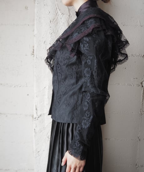 Frill Lace Blouse BK