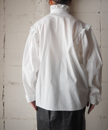 1970‘s Cut Work Frill Blouse WH