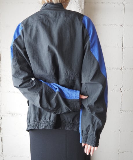 NIKE Stand Collar Nylon Jacket BKPURWH