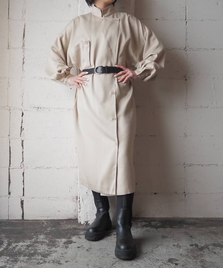 Stand Collar Side Button Dress BE