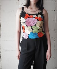 Josnph A. Sequin Flower Knit Camisole BK