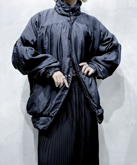 1980's Gather Design Dolman Sleeve Blouson BK