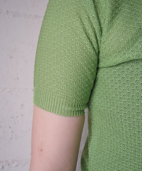 1960-70's France Crew Neck Short Sleeve Knit YGN