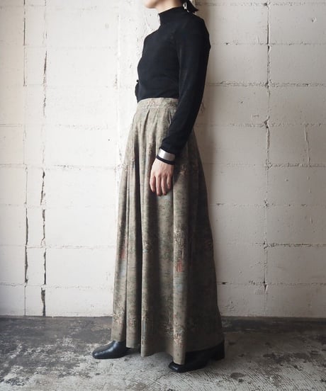 Horse Pattern Flare Skirt BE