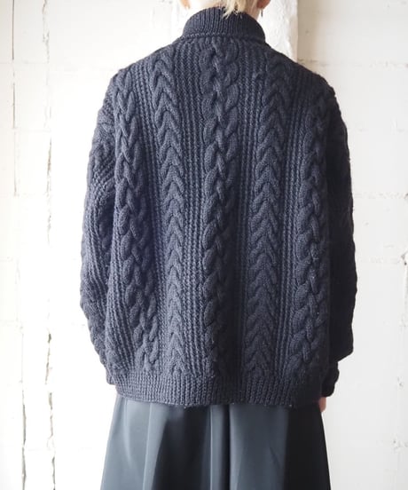Turtle Neck Fisherman Knit BK